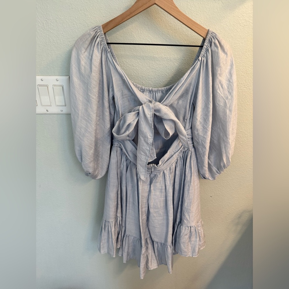 Saints and secrets Light Blue Puff Sleeve Dress - Picture 6 of 8